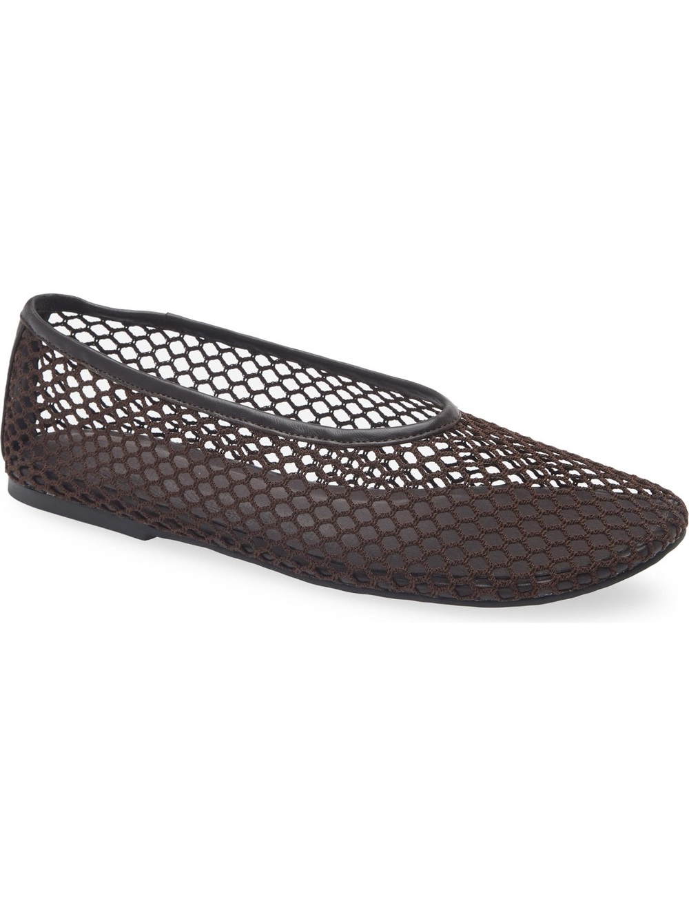 Tony Bianco Mazey Dark Brown Mesh Ballet Flat
